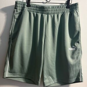 Puma Men's Sage Green Athletic Shorts